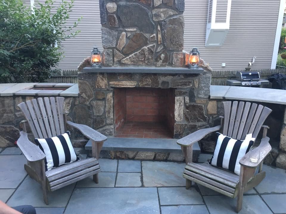 Restoration — Outdoor Fireplace in Marblehead, MA