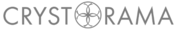 A black and white logo for cryst drama on a white background