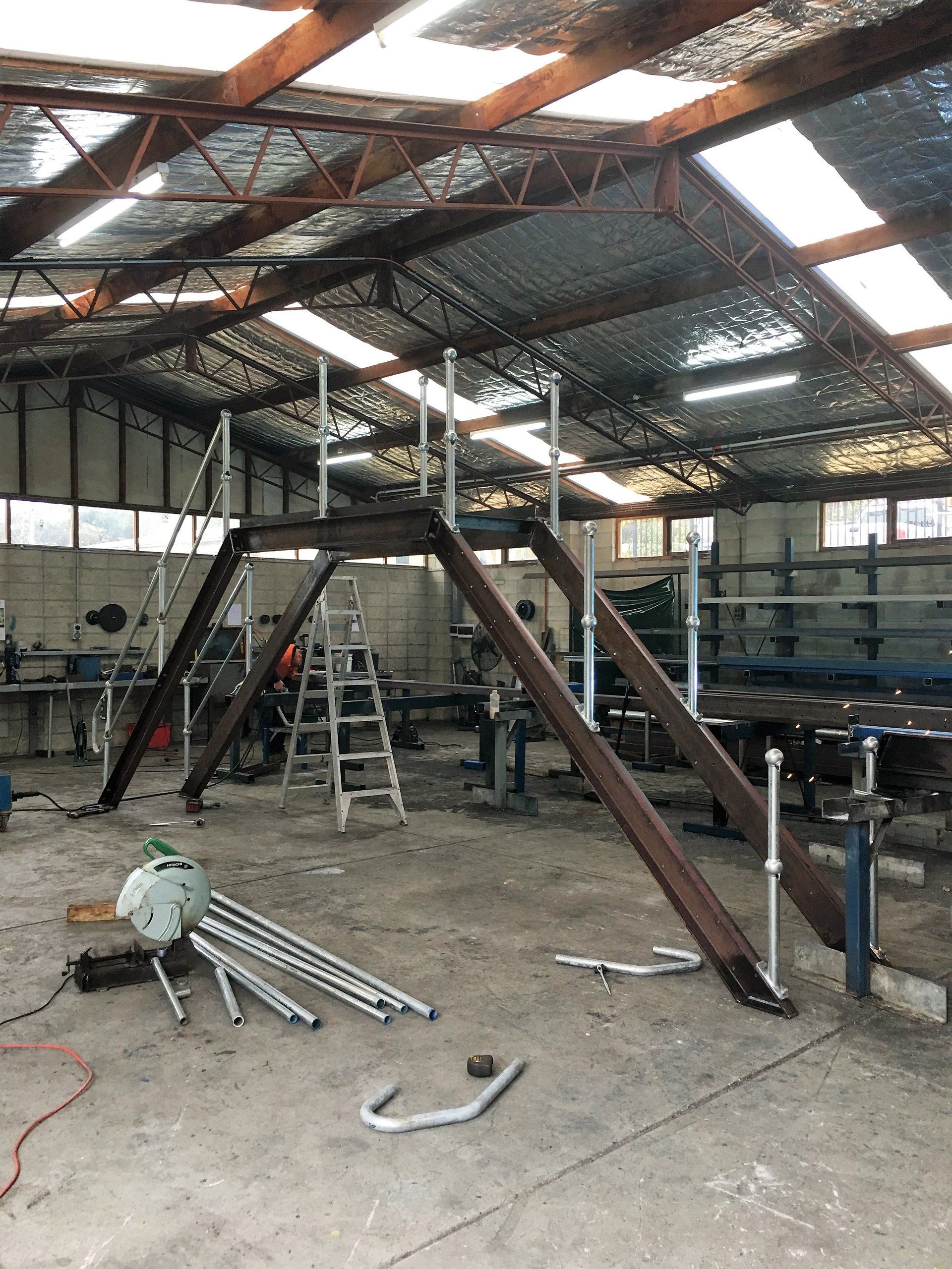 Custom commercial metal staircases
