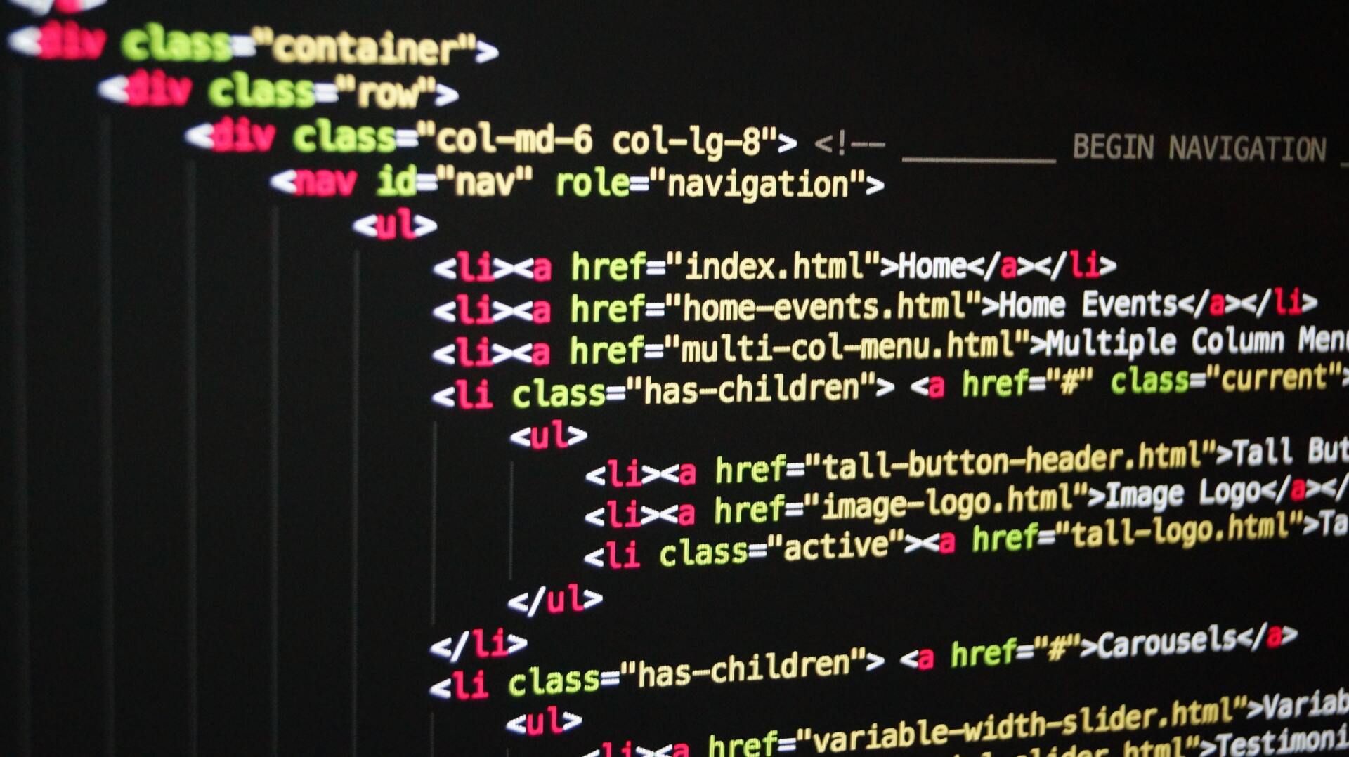 An image of computer code.