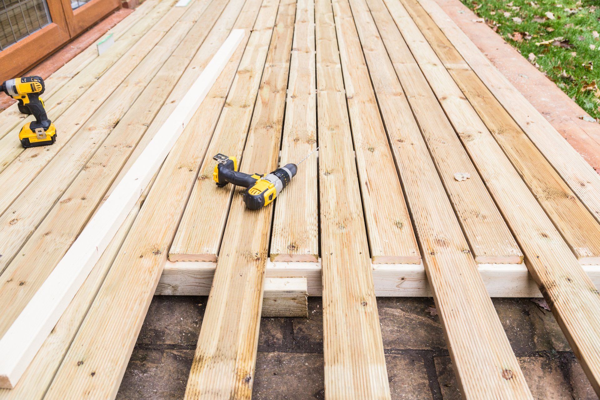 Decks — A New Wooden, Timber Deck Being Constructed in Clayton, NC Decks — A New Wooden, Timber Deck Being Constructed in Clayton, NC