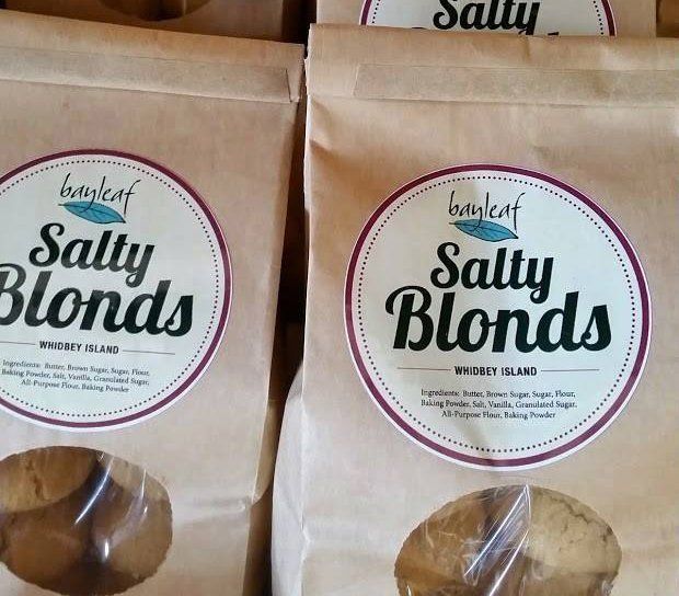two bags of salty blondes sit next to each other