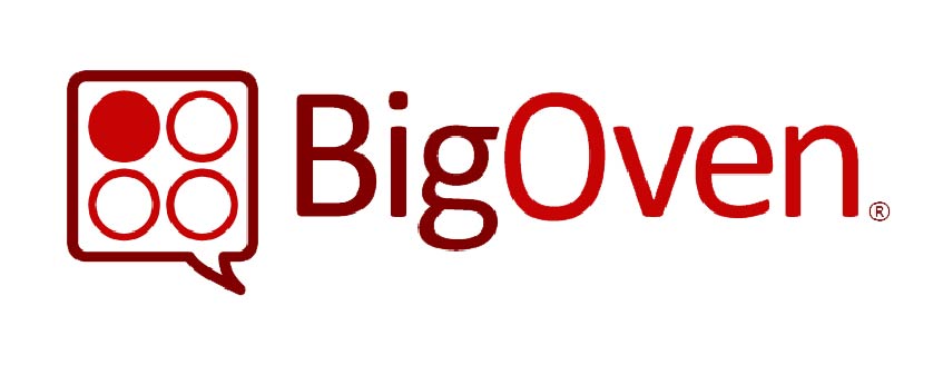 BigOven logo: a red and white stovetop graphic with