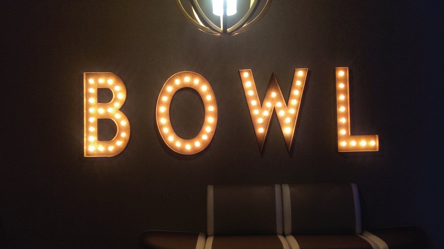 bowl with text