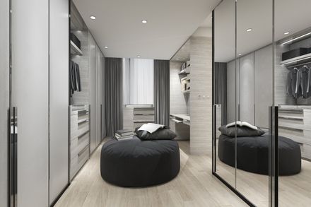 Wardrobe Closet room with a bean bag