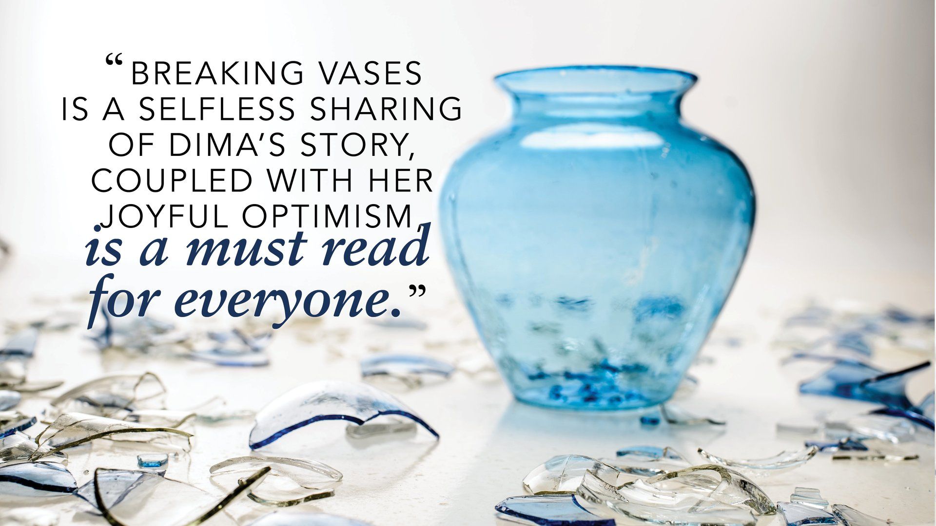Quote highlighting Breaking Vases as a joyful and selfless story that everyone should read.