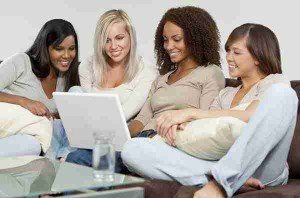 Gynecological Ultrasound — 4 Women Looking on a Laptop in Lima, OH Gynecological Ultrasound — 4 Women Looking on a Laptop in Lima, OH