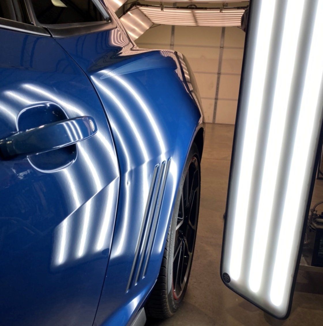 Blue Car Paint — Edmond, OK — Auto Hail Logistics
