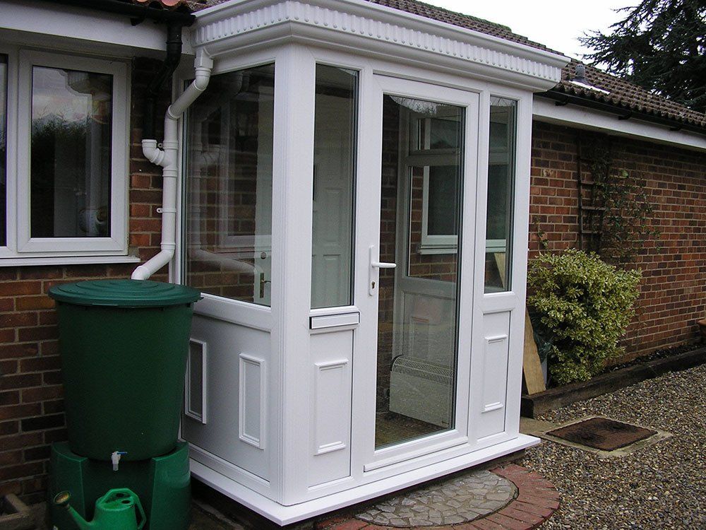 UPVC porch with GRP roof – Bungay, Suffolk