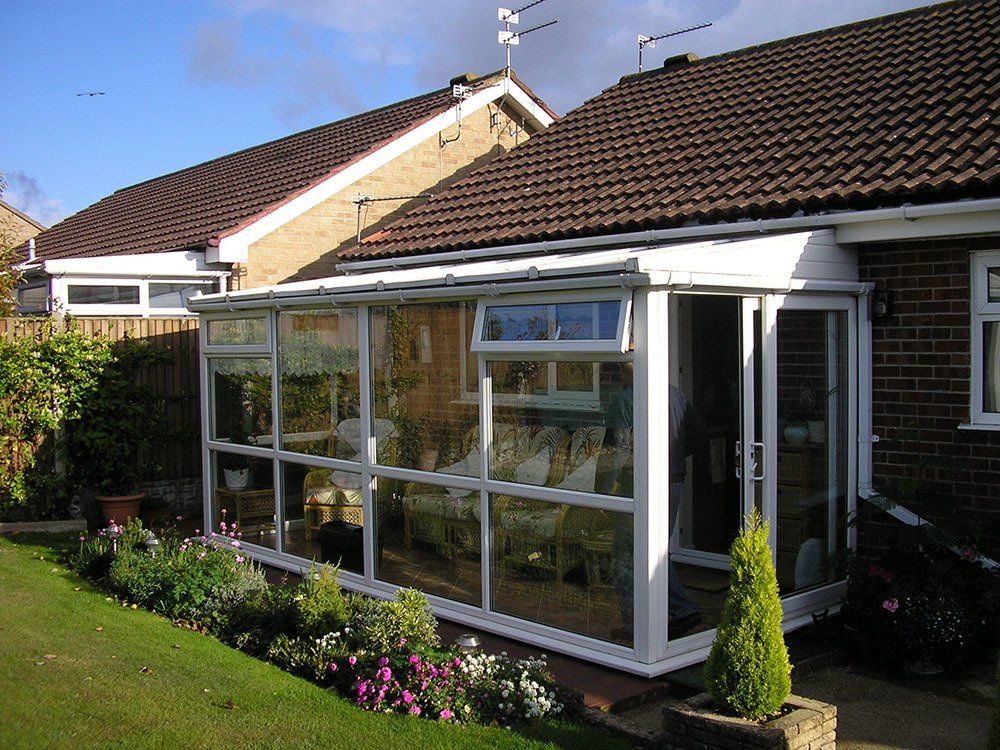 Fully glazed UPVC lean-to conservatory with glass roof – Kessingland, ,Suffolk