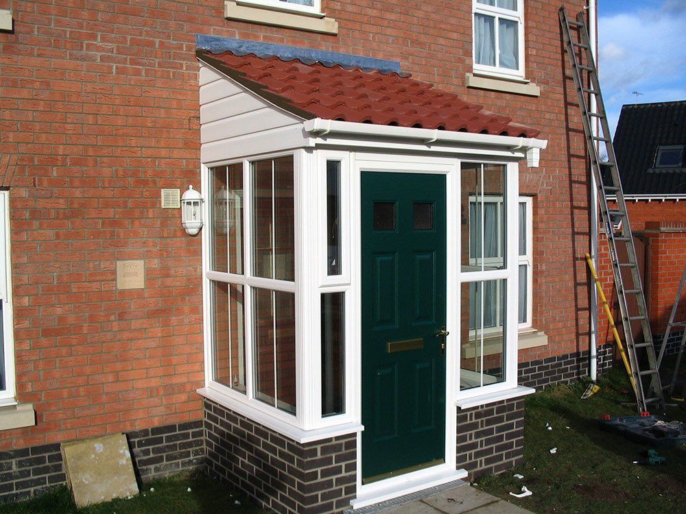 Brick built porch with tiled roof, composite door and UPVC windows – Poringland, Norwich, Norfolk
