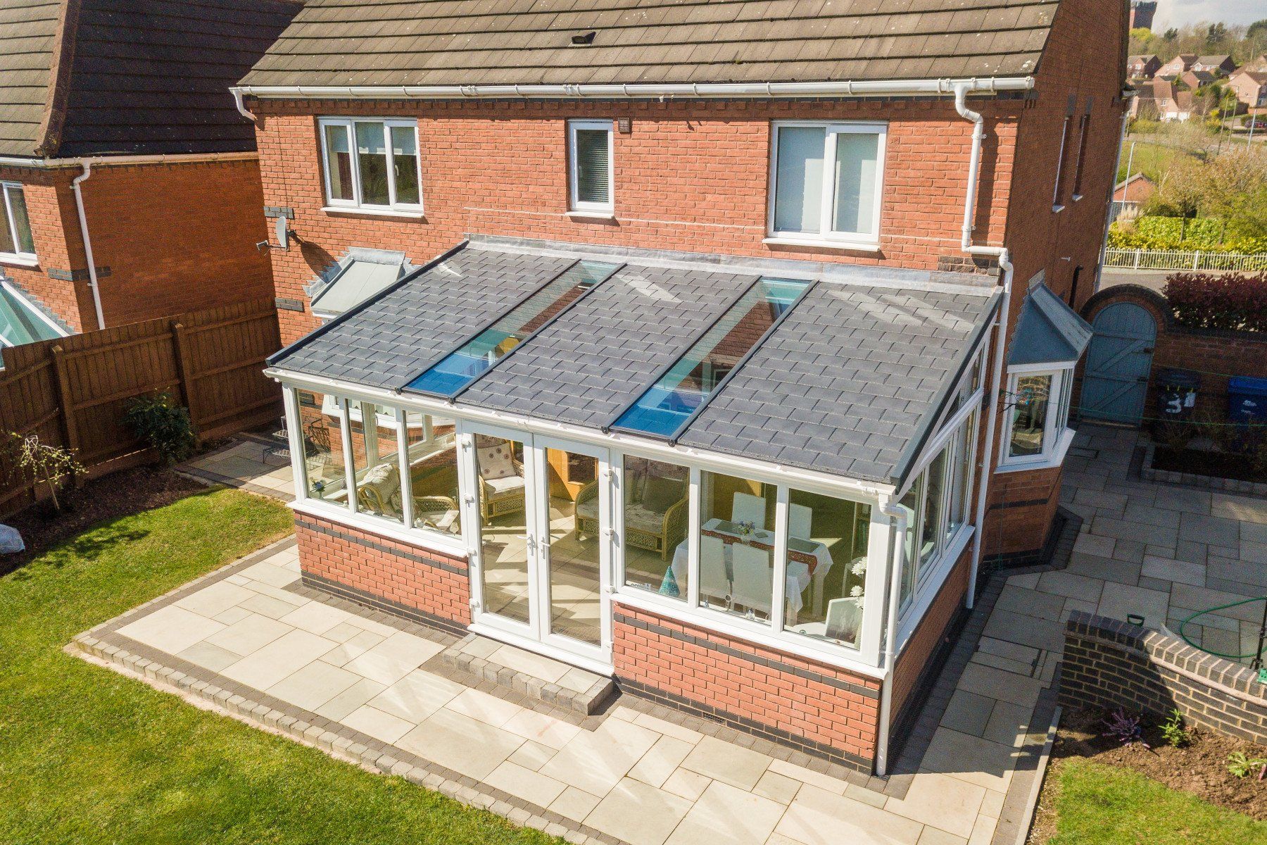 Lean To Conservatory with Solstice solid roof