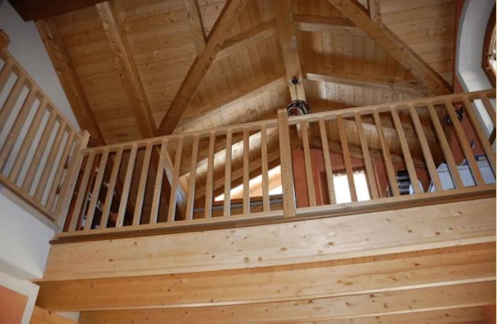 parapetto interno in legno