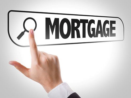 Graphic Of A Hand With Mortgage Word In Search Bar — Asheville, NC — Cornerstone Residential Mortgage