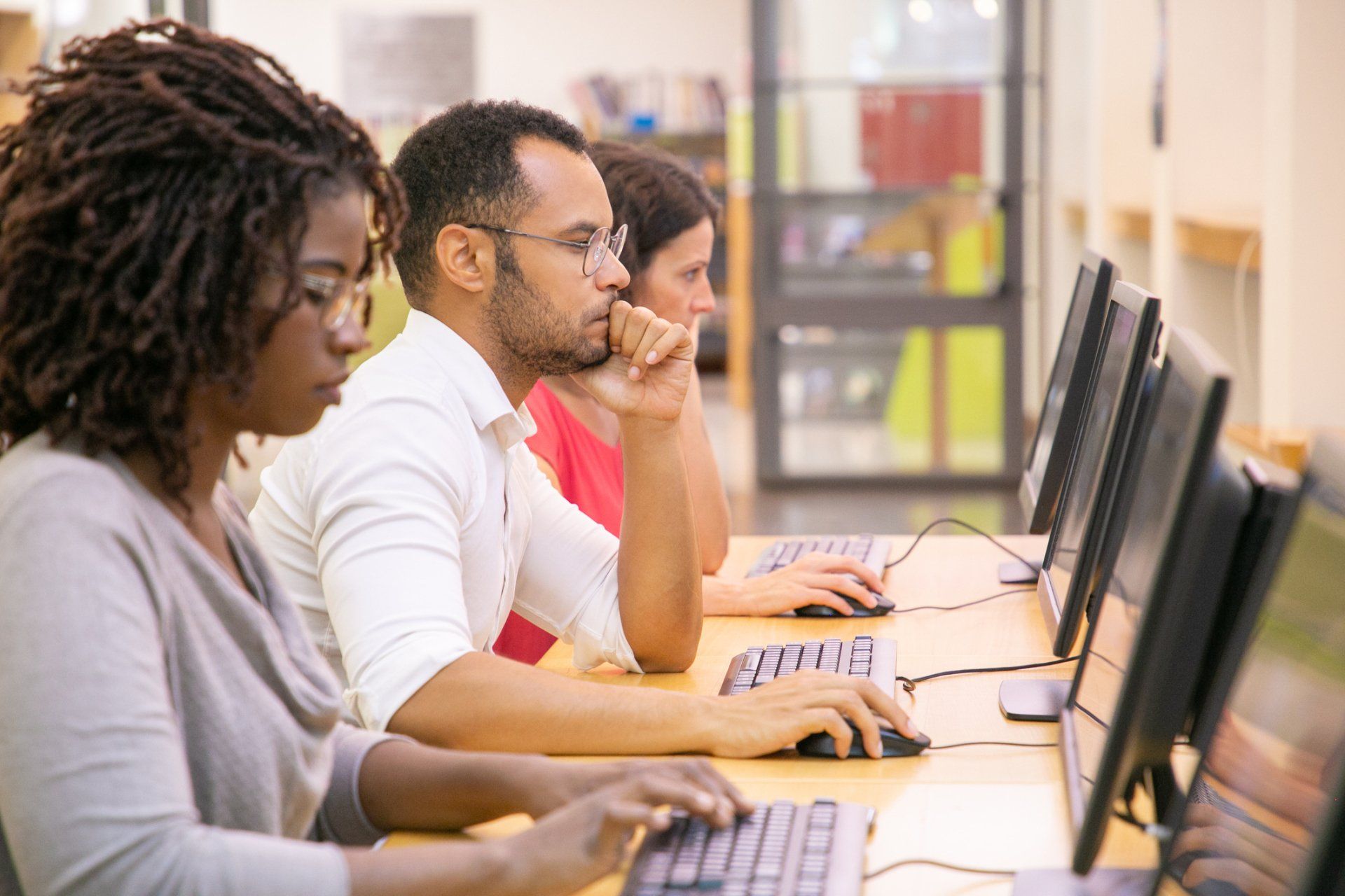 Multiracial group of consultants