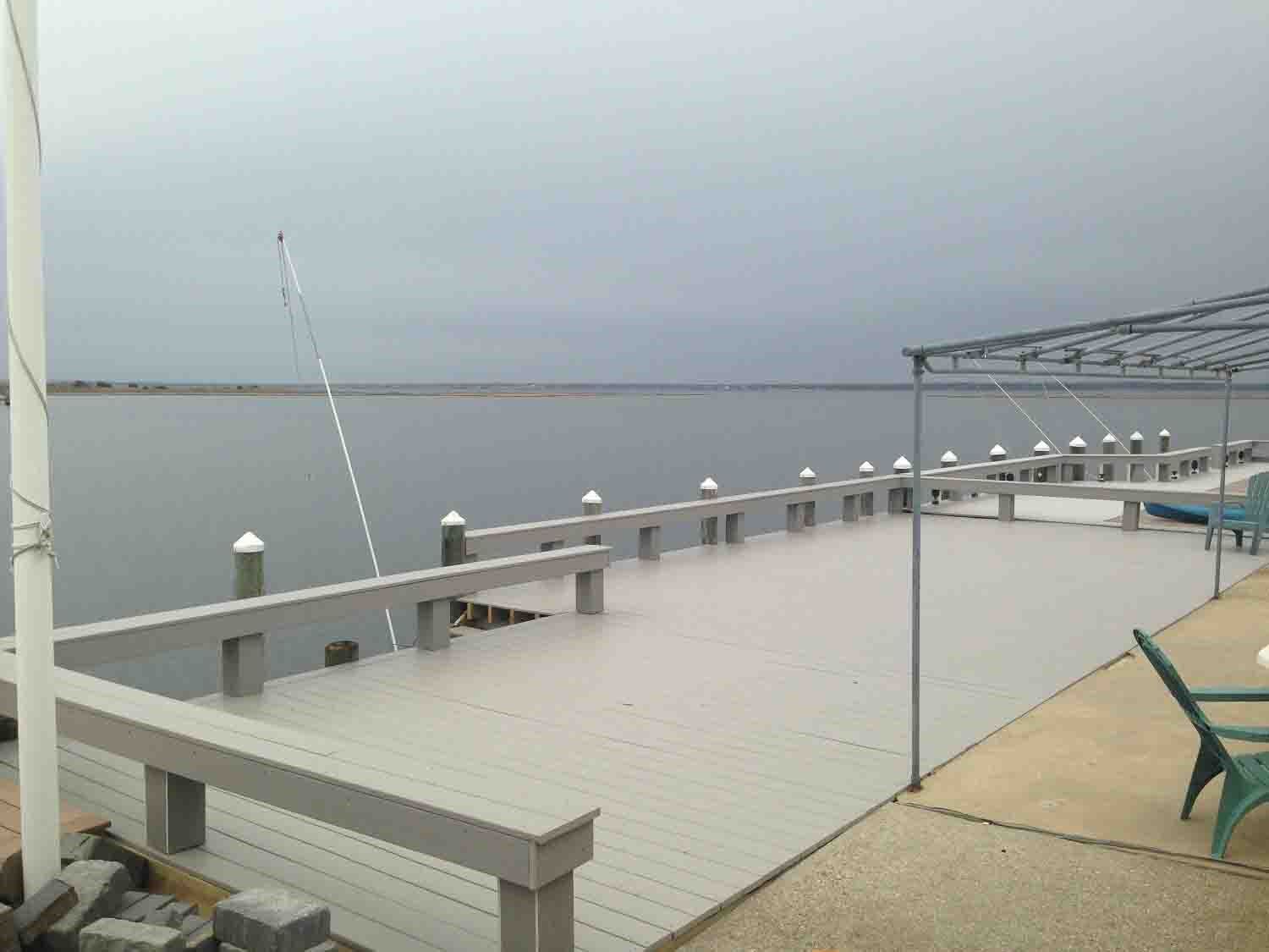 Finished White Deck - Kuhl Marine Construction in Barnegat NJ