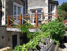wooden railings
