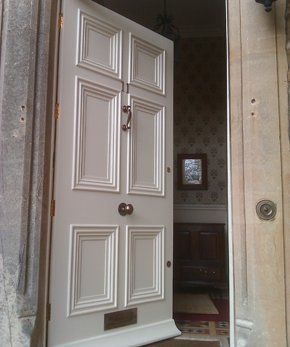 beige door