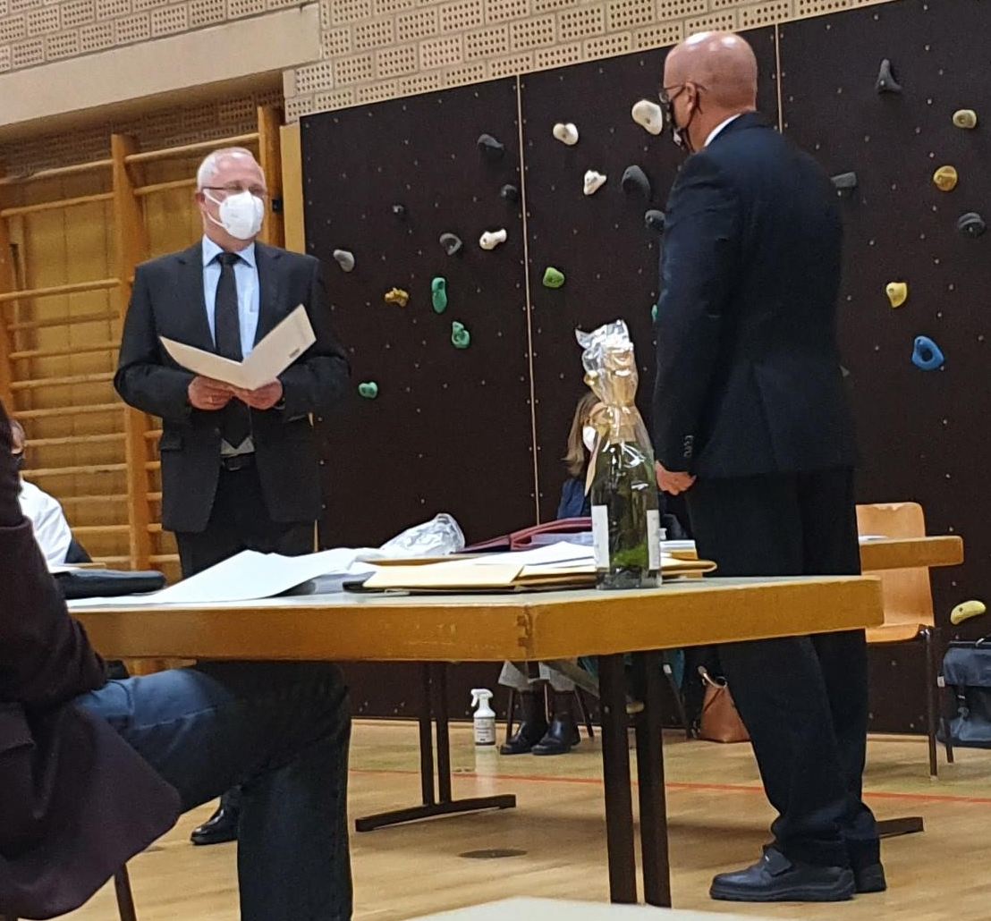 Kuhn bei der Vereidigung am 18.12.2020 in Weidenthal