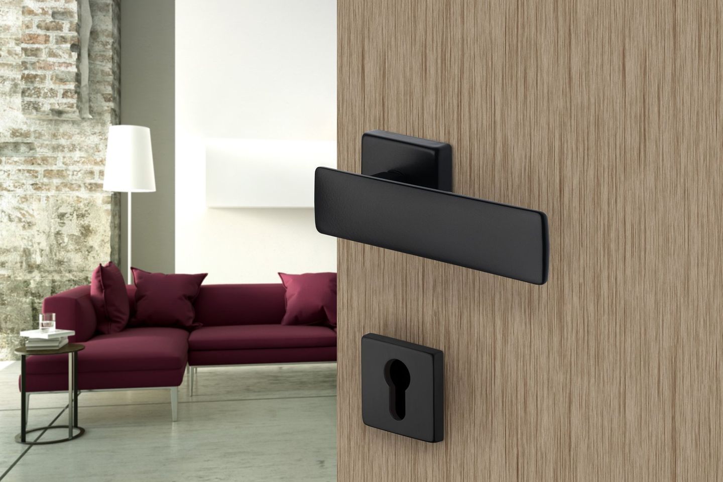 maniglia per porta nera