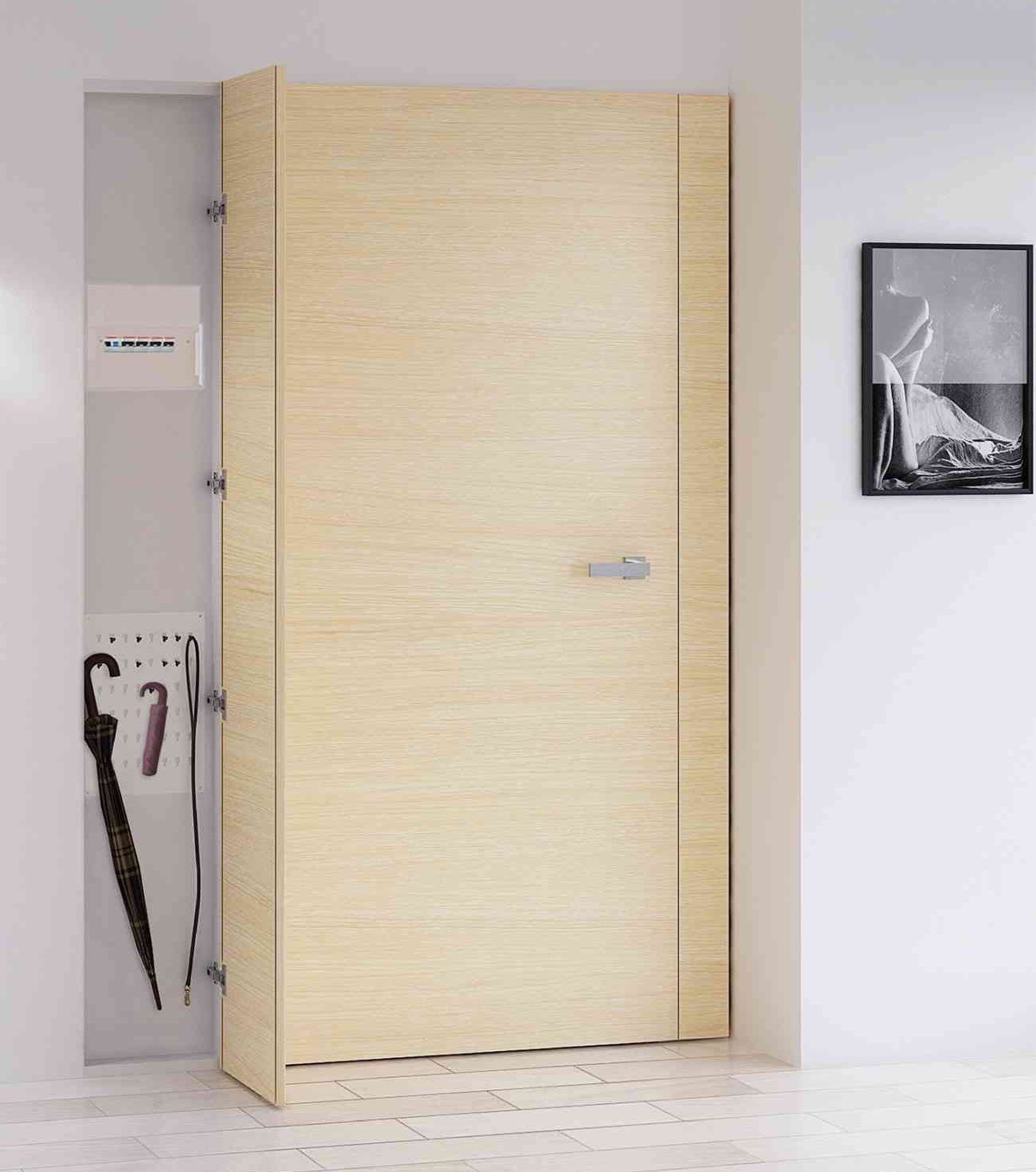 porta blindata in legno chiaro