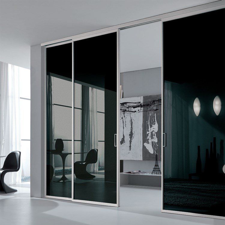 Porta linea vetro-alluminio blu scuro