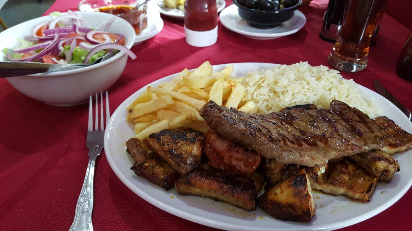 food served with fries