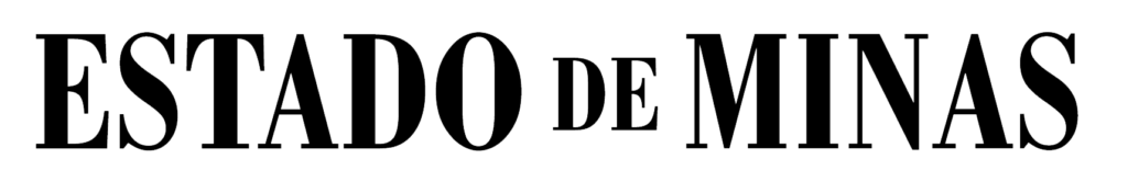 Logotipo do Estado de Minas em texto serifado preto sobre fundo branco