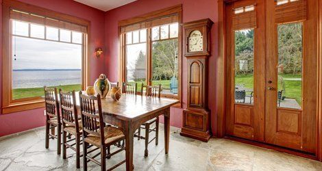 quality wooden furniture and antique clock for home