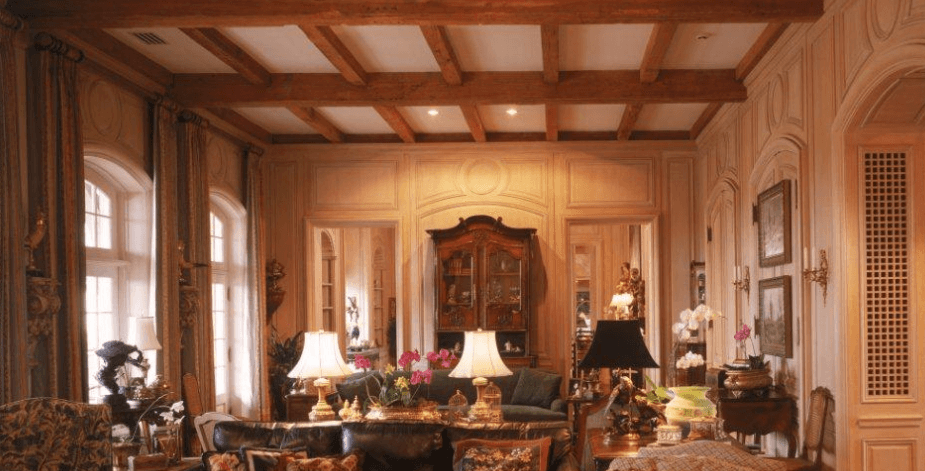 a stunning room interior with table lights and sofa