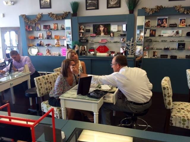 Trying on Lenses - Eye Care in Brick, NJ