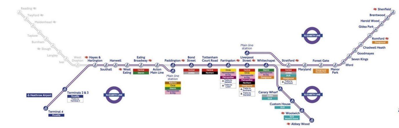 A map of the london underground with a lot of lines.