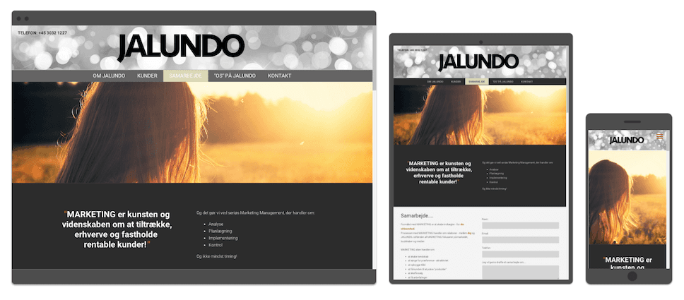 RWD - JALUNDO.DK lavet i responsive web design