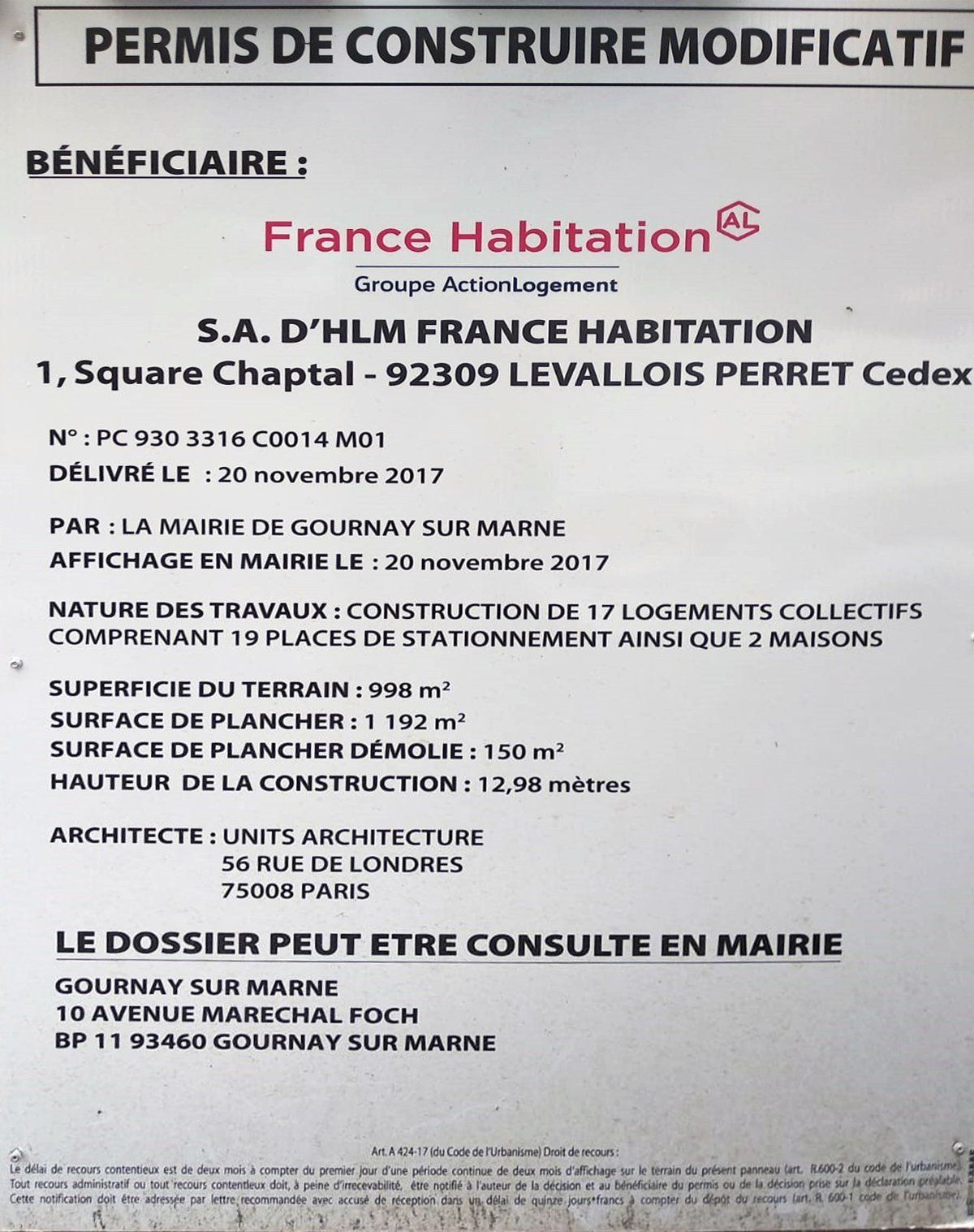 A Gournay sur Marne, encore un pavillon détruit pour construire un immeuble de 17