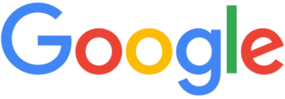 A colorful google logo on a white background
