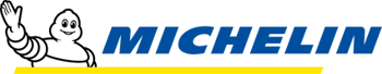 The Michelin logo featuring the white Michelin Man mascot waving next to the blue brand name above a yellow horizontal line.