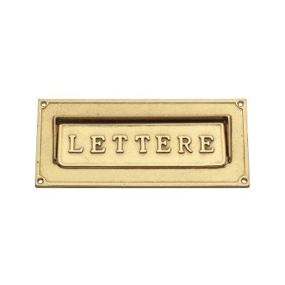 Asola per lettere in ottone lucido