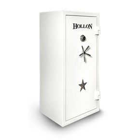 A white safe with two stars on it on a white background.