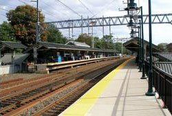 train depot and train tracks