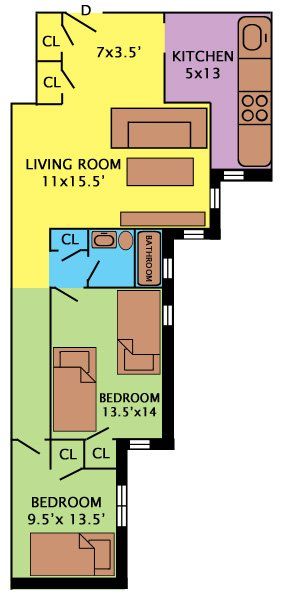 Two Bedroom Apartment in Fairfield, Bridgeport, & Stratford, CT