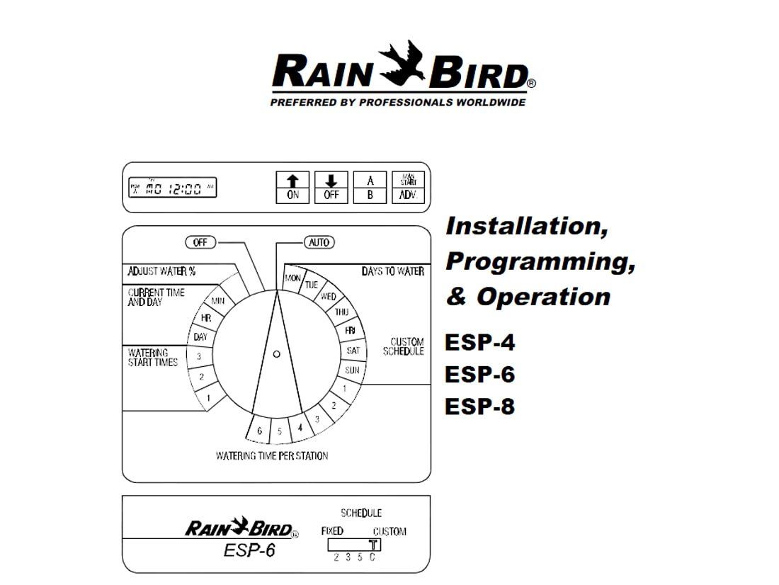 Rain Bird Esp4 Esp6 Esp8 Eco-Systems Redding, CT Rain Bird Esp4 Esp6 Esp8 Eco-Systems Redding, CT
