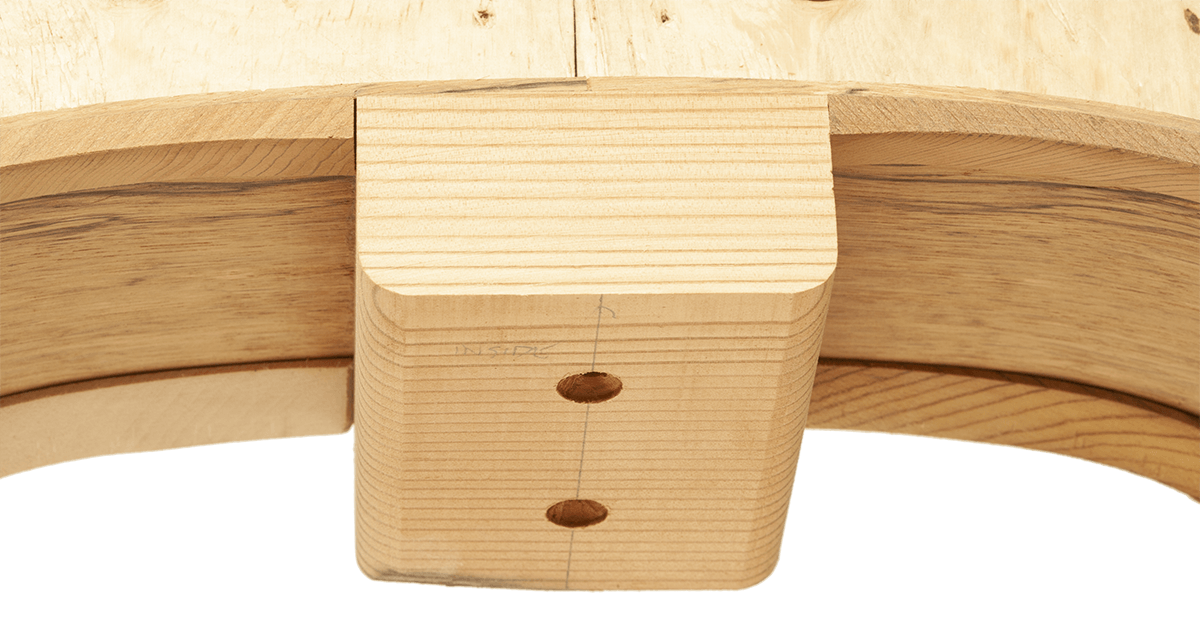 Top block and adjoining sides