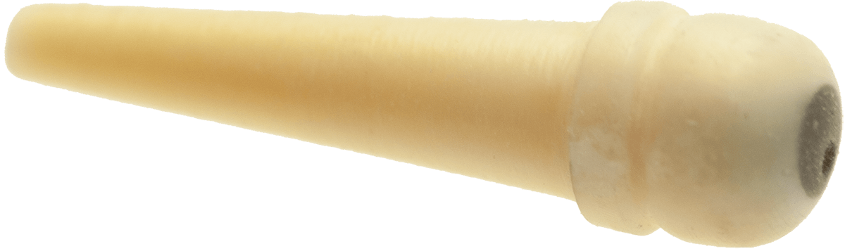 Walrus tusk bridge pin with St. Armand chapel slate coloured top.