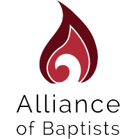 Alliance of Baptists logo with a maroon flame above the organization name