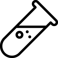 A test tube with a liquid in it free icon