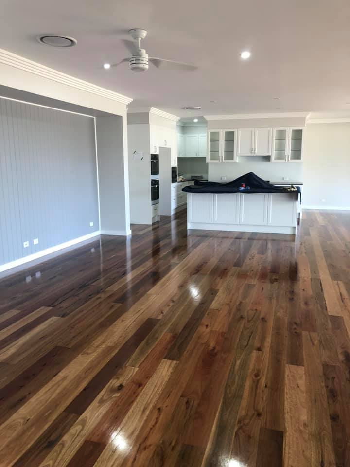 Kitchen Timber Flooring After Polish — Freedom Flooring Pty Ltd in Budgewoi, NSW