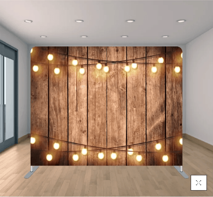 Wood and String Lights