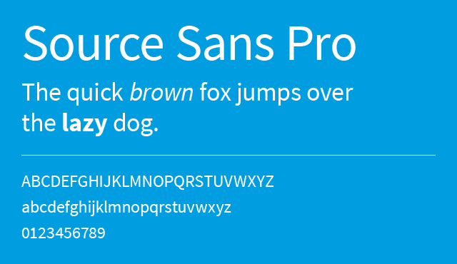Source Sans Pro Font