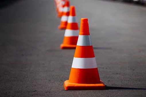Safety procedures traffic cones