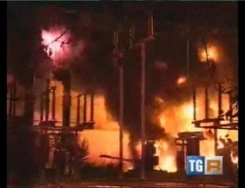 Incêndio do armário elétrico